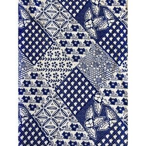HITARGET Veritable Wax Block Print Fabric Cotton Blue White African Print 90208